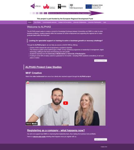 Alphas Online Graduate Application System - This project was to develop a website application to allow small to medium sized companies based in Bedfordshire and adjacent areas to hire graduat... Alphas Online Graduate Application System