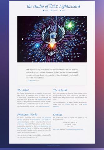 Eric Light Wizard Portfolio Website - Eric Cooper is an artist working with glass, wood, metal and other mediums.... Eric Light Wizard Portfolio Website