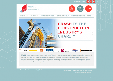 CRASH Website User Experience Improvments - CRASH, the charity that works for the homeless with the construction industry, asked me to make several updates to their site to improve the user e... CRASH Website User Experience Improvments