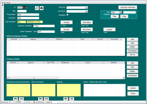 Database Design for Paddington Development Trust